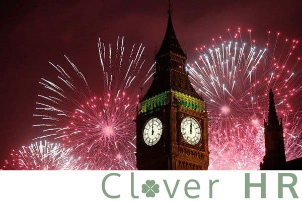 Big Ben photo with Clover HR logo