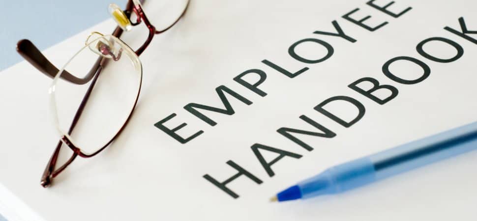 Employee Handbook stock photo