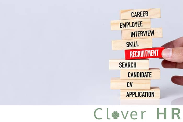 Recruitment Jenga stock photo