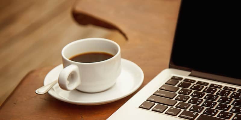 Coffee and laptop