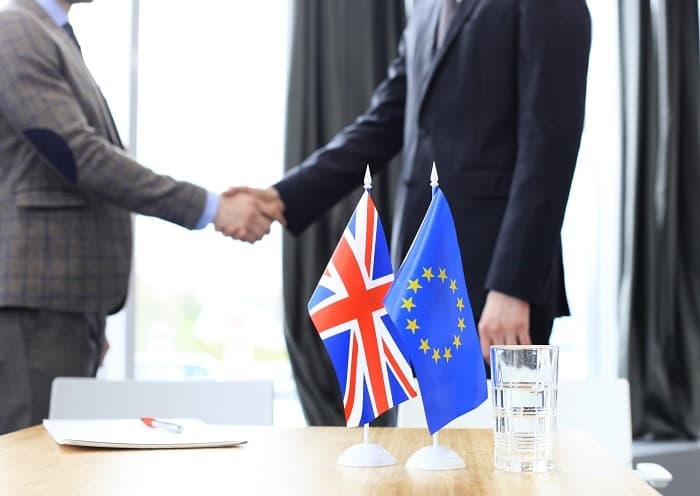 Brexit negotiation stock photo